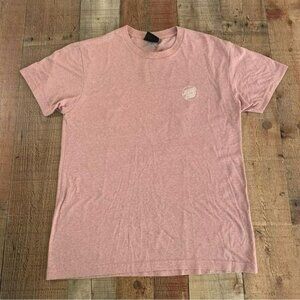 NHS womens size S pink short sleeve t-shirt with Santa Cruz and roses graphics